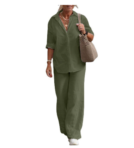 Judith Linnen Broekpak — Blouse & Wijdbroek