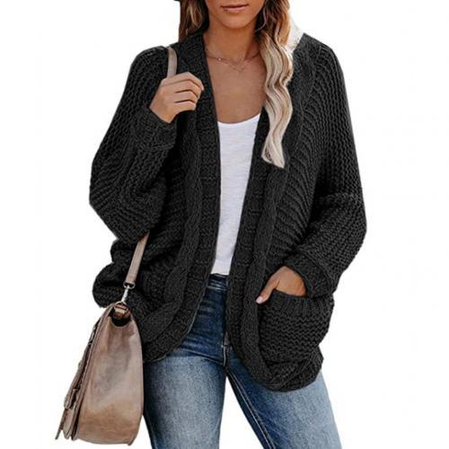Stijlvolle Zwarte Cardigan met Zakken