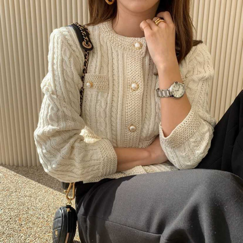 Verfijnde Cardigan met Parelknoopjes