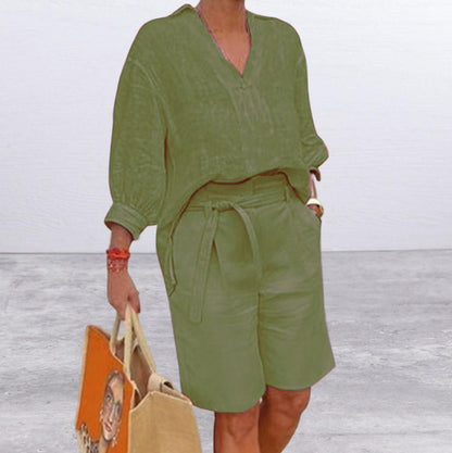 Anna Linnen Zomerset — Top & Broek
