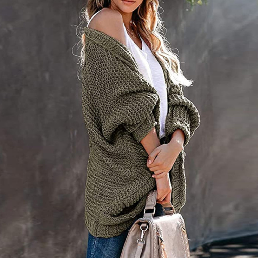 Stijlvolle Zwarte Cardigan met Zakken