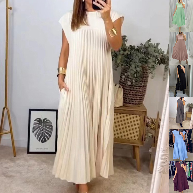 Claire Plissé Maxi Jurk
