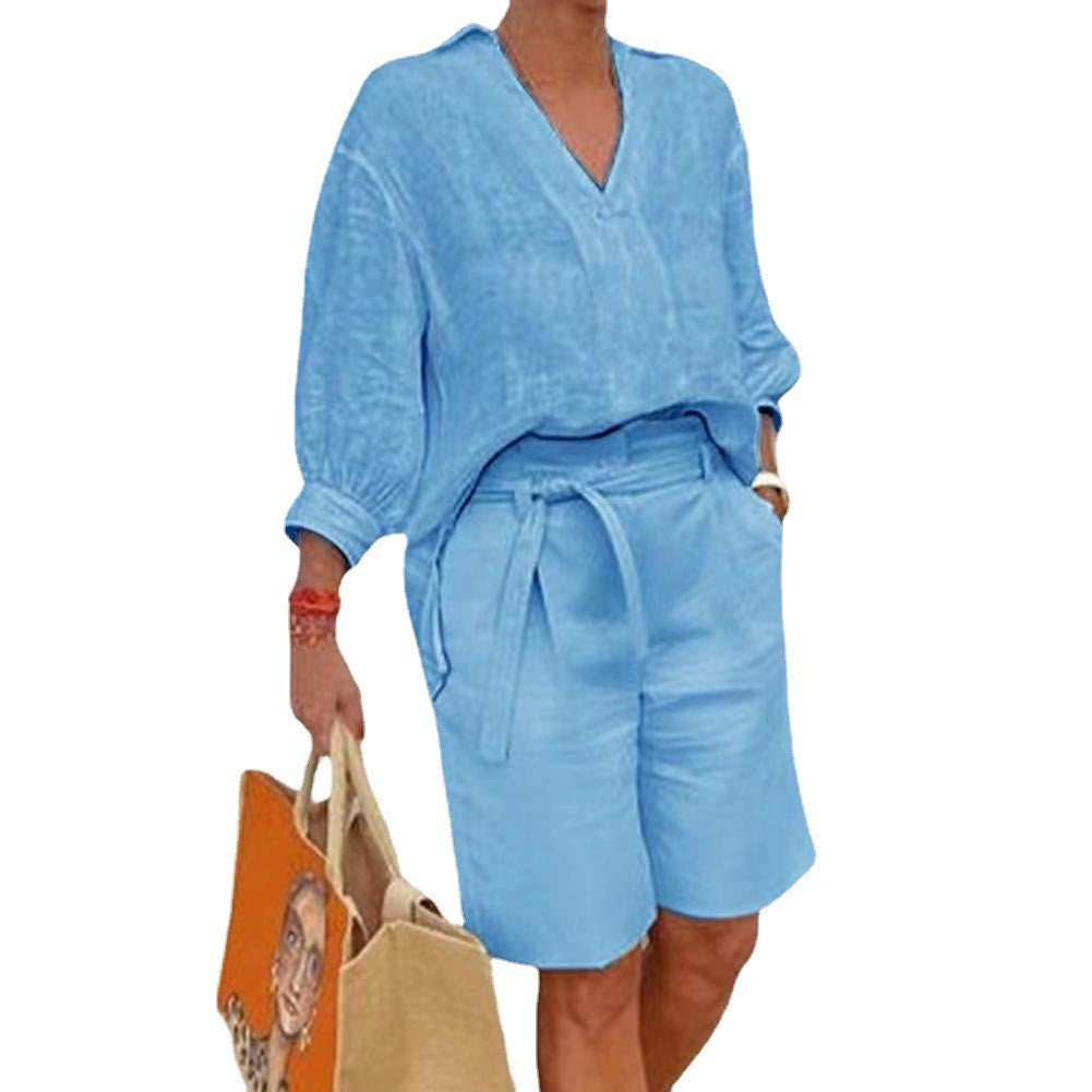 Anna Linnen Zomerset — Top & Broek
