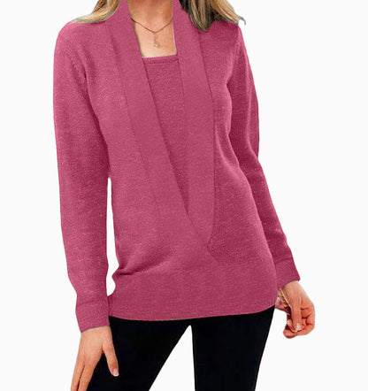 Gebreide Sweater met Diepe V-hals
