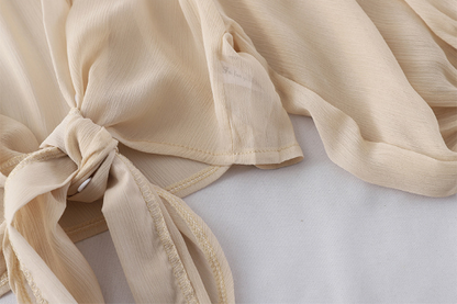 Elegante Cardigan Chiffon Blouse