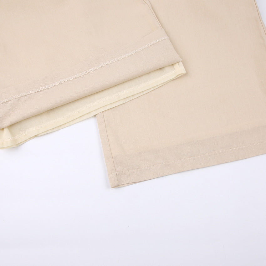 Nathalie Katoenen Zomerset — Blouse & Broek