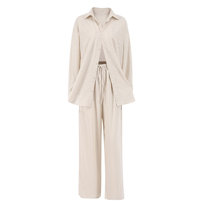 Nathalie Katoenen Zomerset — Blouse & Broek