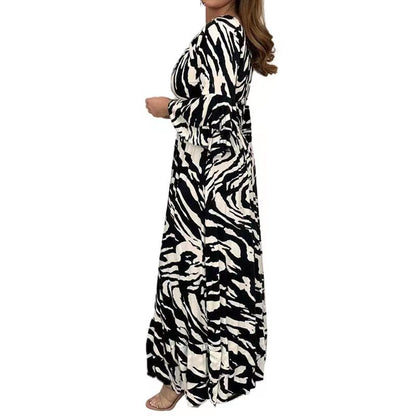 Antonia Gestreepte Midi Jurk