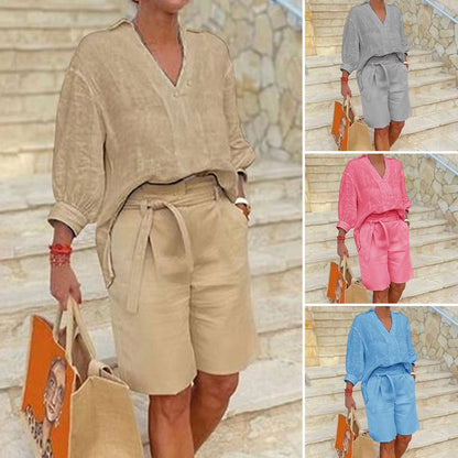 Anna Linnen Zomerset — Top & Broek