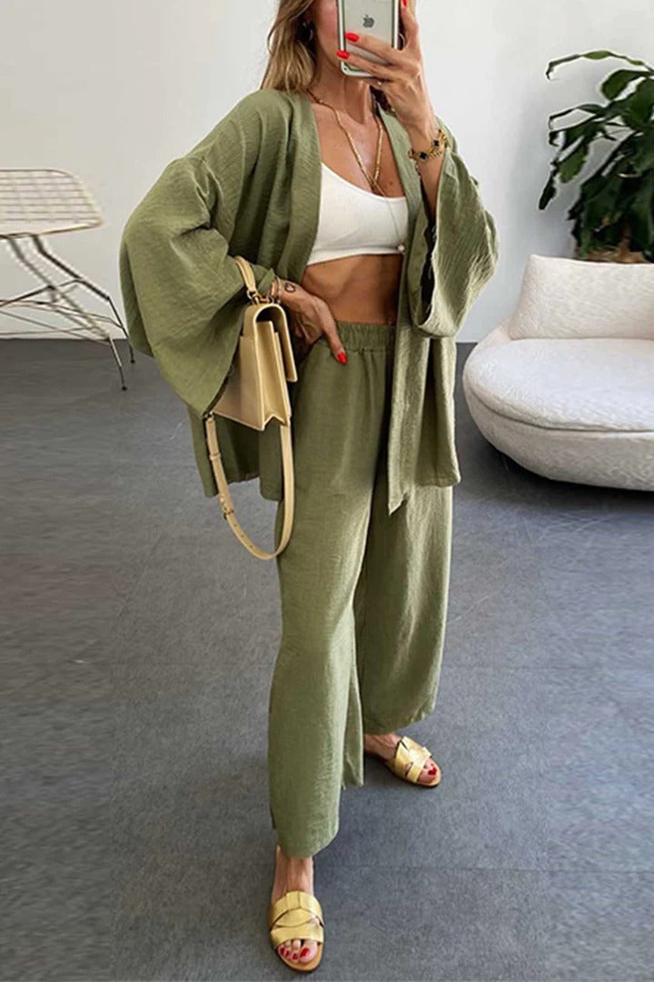 Emma Linnen Comfort Set — Vest & Broek