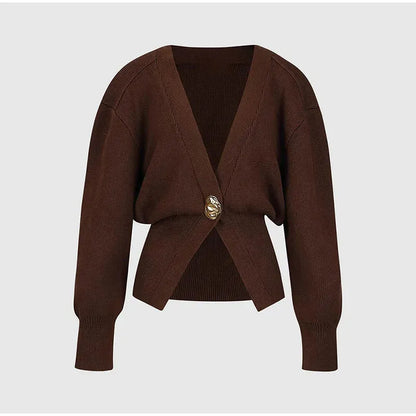 Elegante V-hals Cardigan met Knopen