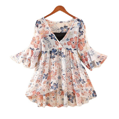 Zomer Bloemen Chiffon Blouse
