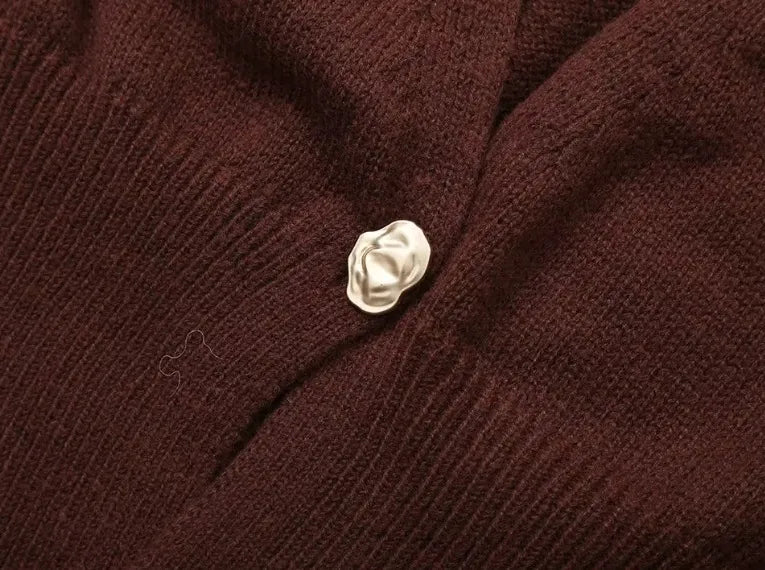 Elegante V-hals Cardigan met Knopen