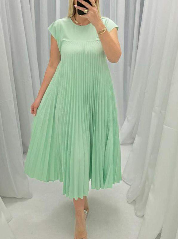 Claire Plissé Maxi Jurk