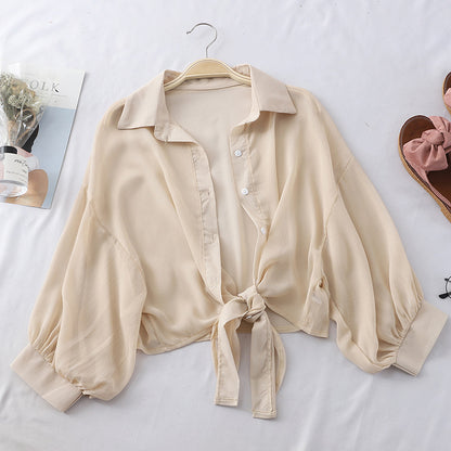 Elegante Cardigan Chiffon Blouse