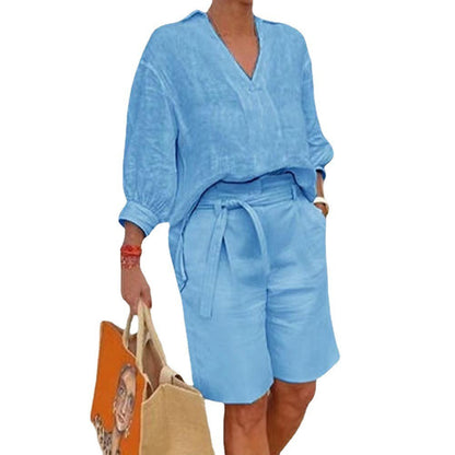 Anna Linnen Zomerset — Top & Broek