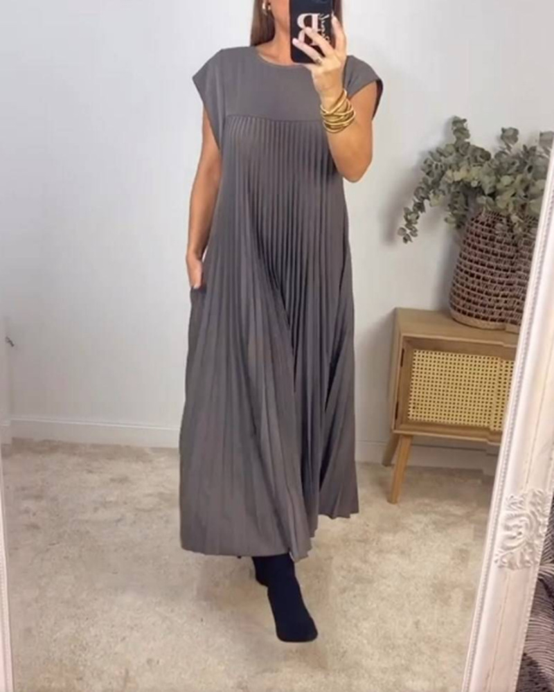 Claire Plissé Maxi Jurk