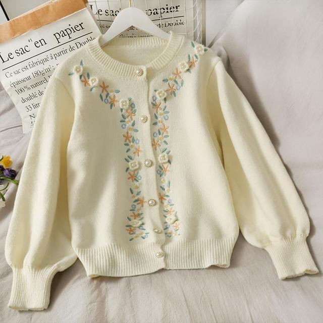 Romantische Vintage Bloemen Cardigan