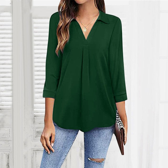 Luchtige Zomer V-hals Blouse