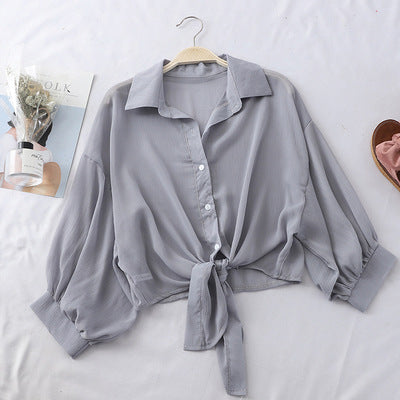 Elegante Cardigan Chiffon Blouse