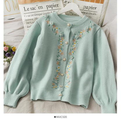 Romantische Vintage Bloemen Cardigan