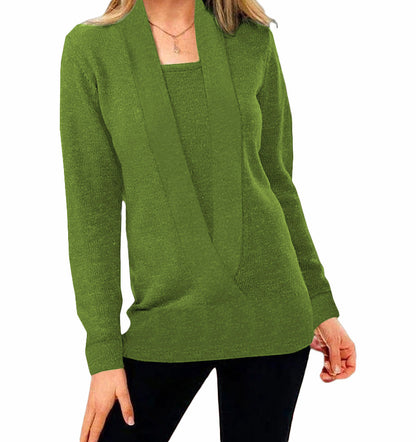 Gebreide Sweater met Diepe V-hals