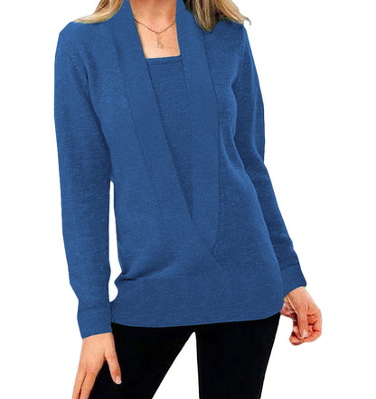 Gebreide Sweater met Diepe V-hals
