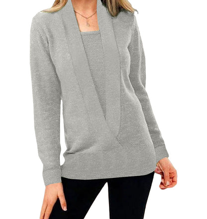 Gebreide Sweater met Diepe V-hals