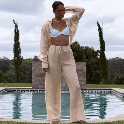 Nathalie Katoenen Zomerset — Blouse & Broek