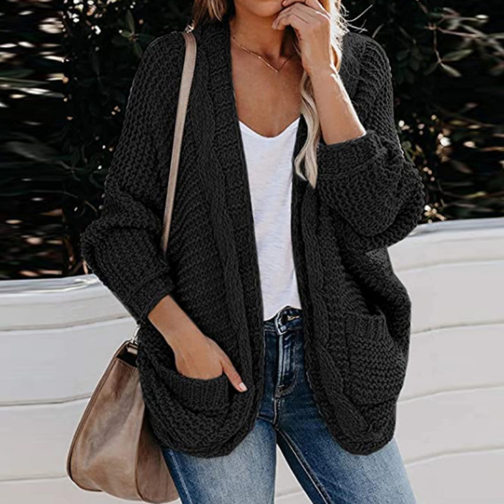 Stijlvolle Zwarte Cardigan met Zakken