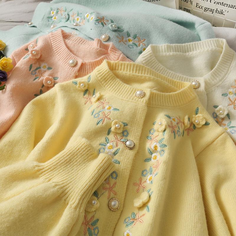 Romantische Vintage Bloemen Cardigan