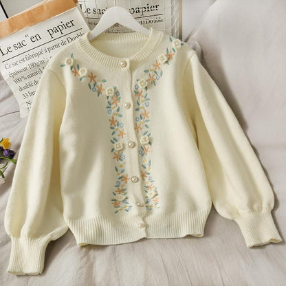 Romantische Vintage Bloemen Cardigan