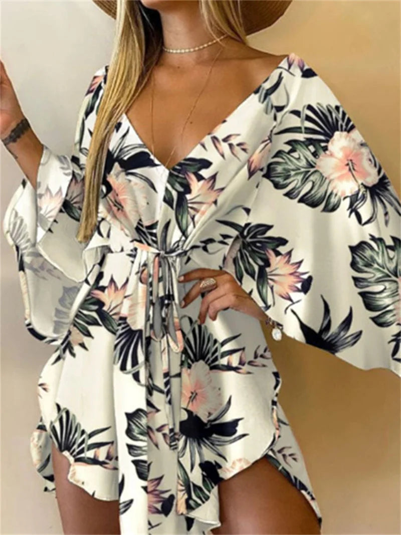 Theresa Bloemen Midi Jurk