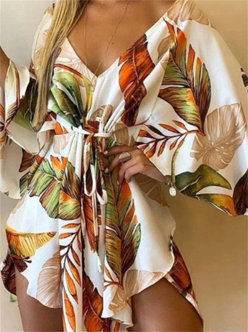 Theresa Bloemen Midi Jurk