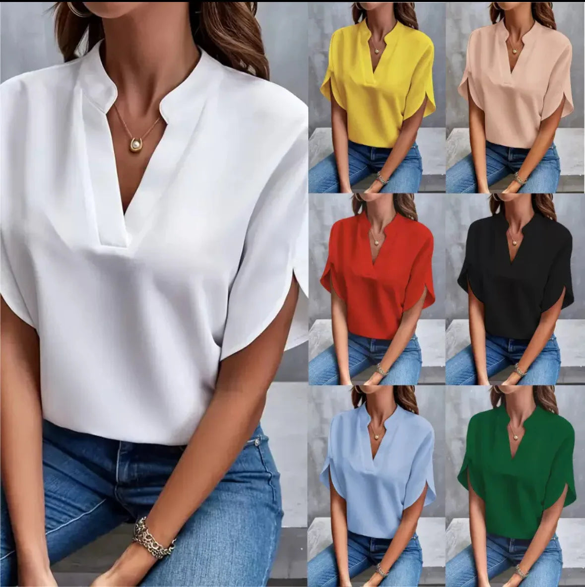 Francine V-hals Blouse
