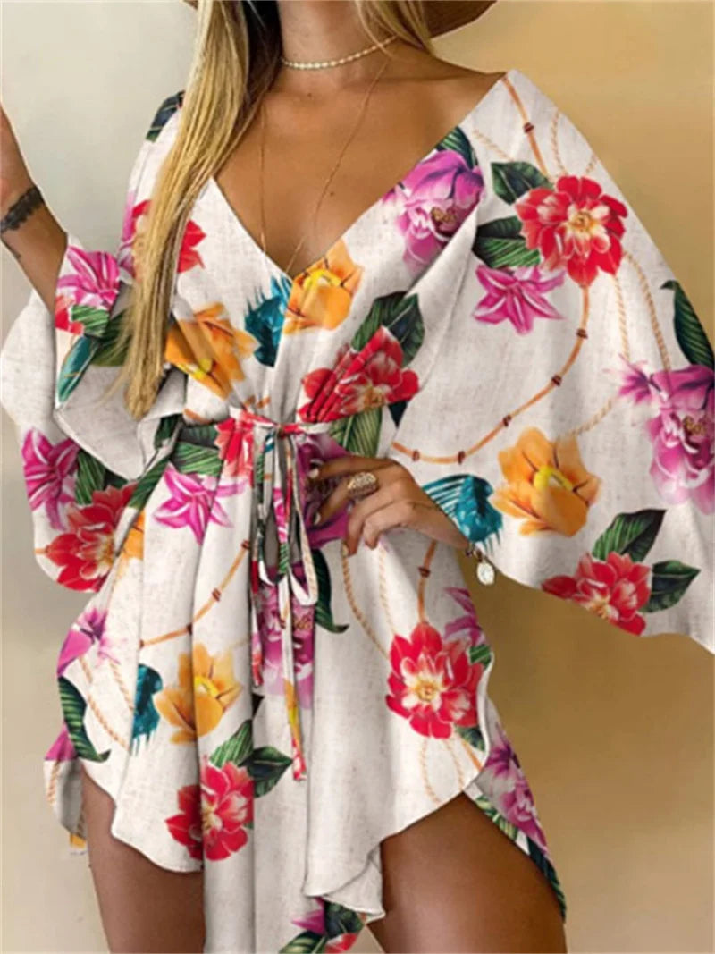 Theresa Bloemen Midi Jurk