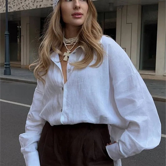 Klassieke Effen Blouse