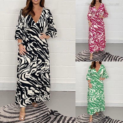 Antonia Gestreepte Midi Jurk