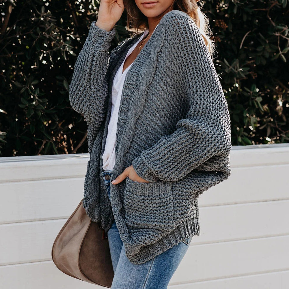 Stijlvolle Zwarte Cardigan met Zakken