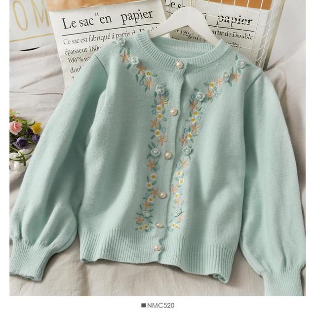 Romantische Vintage Bloemen Cardigan