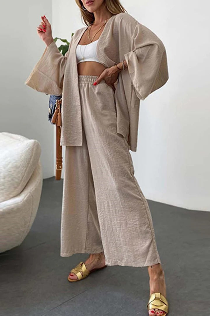 Emma Linnen Comfort Set — Vest & Broek