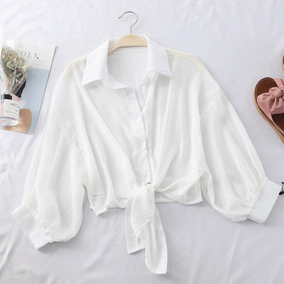 Elegante Cardigan Chiffon Blouse