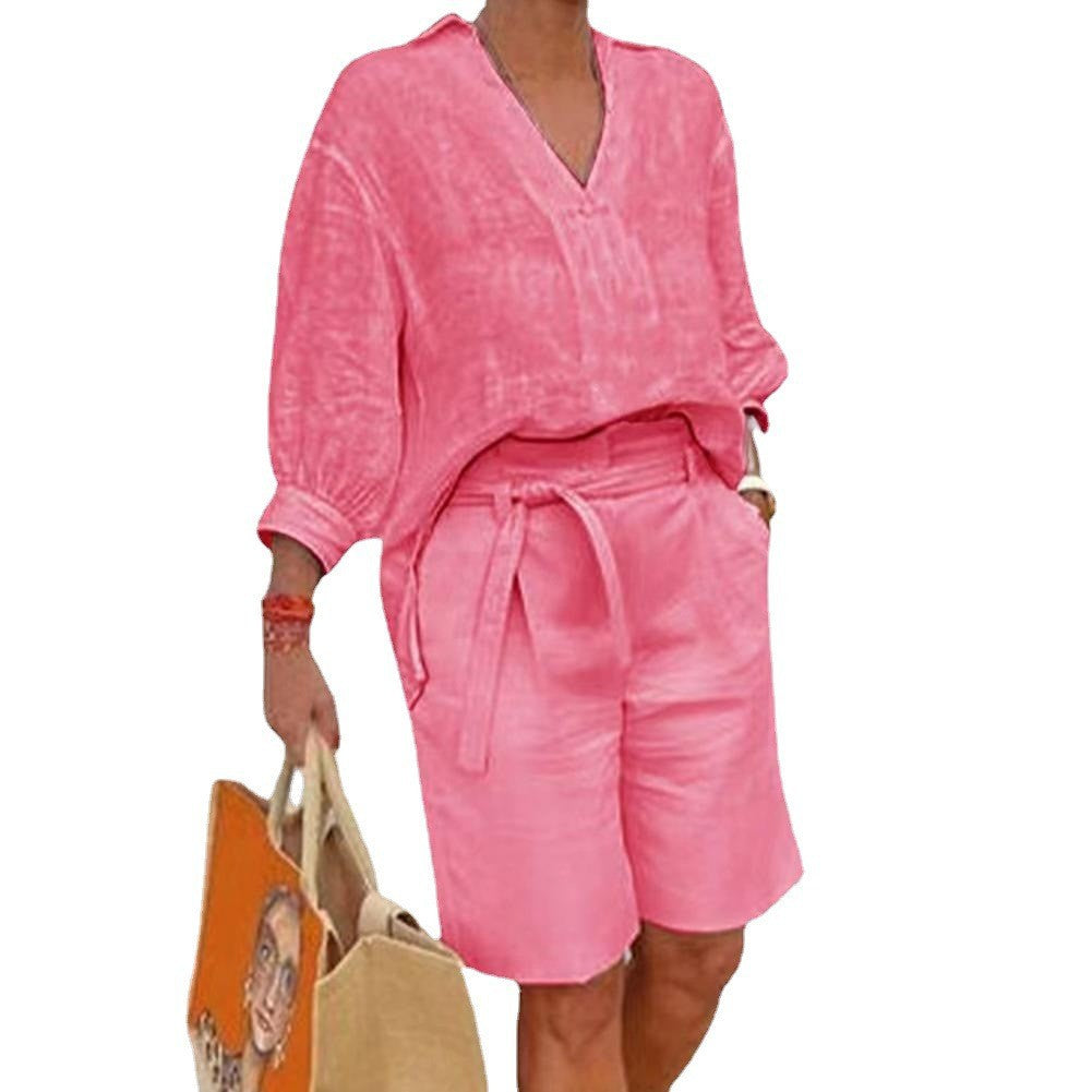 Anna Linnen Zomerset — Top & Broek