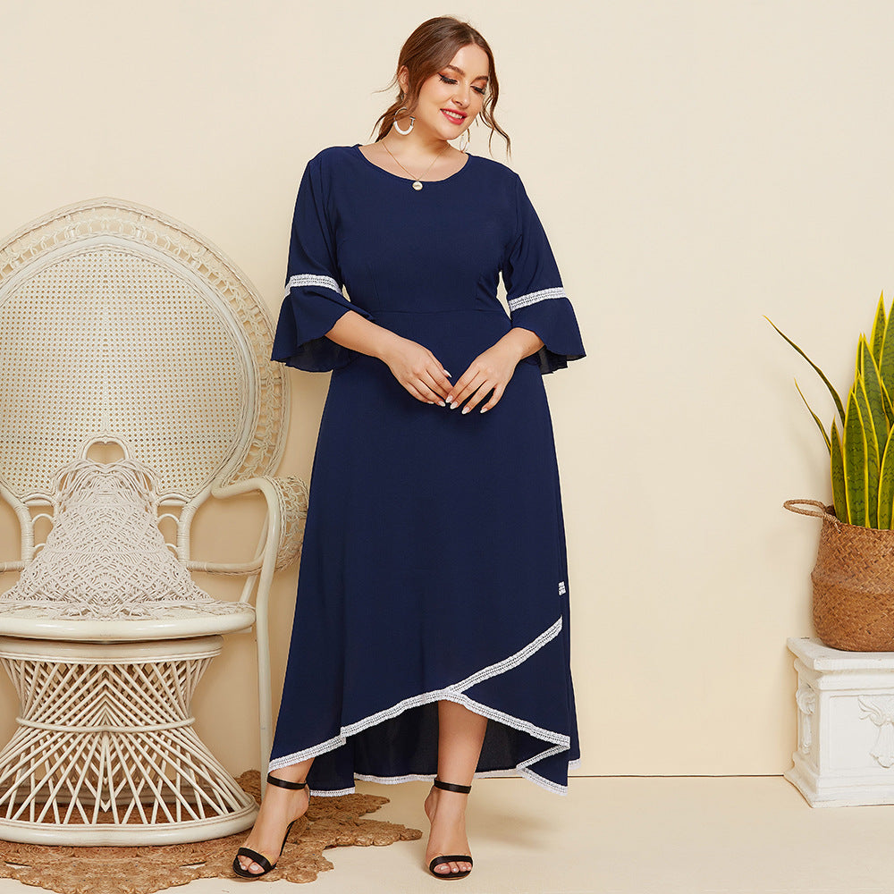 Victoria Kanten Midi Jurk