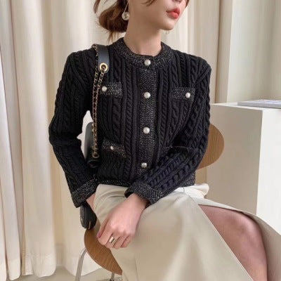 Verfijnde Cardigan met Parelknoopjes
