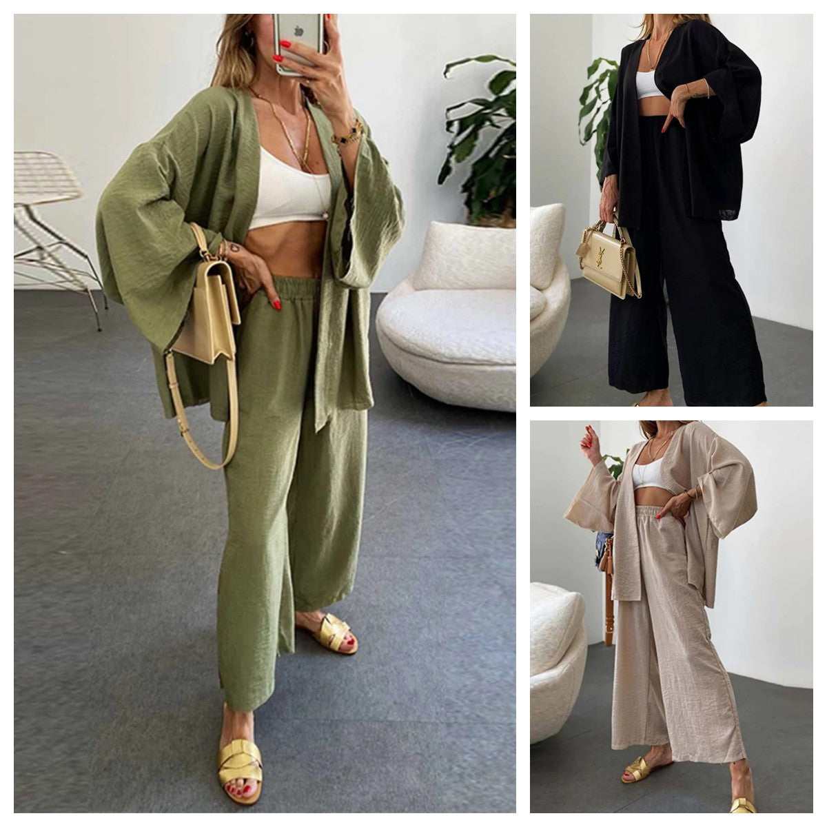 Emma Linnen Comfort Set — Vest & Broek