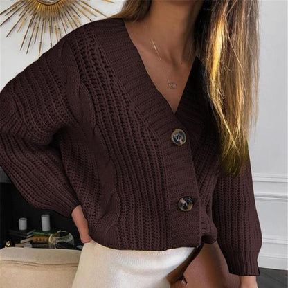Klassieke Lange V-hals Cardigan