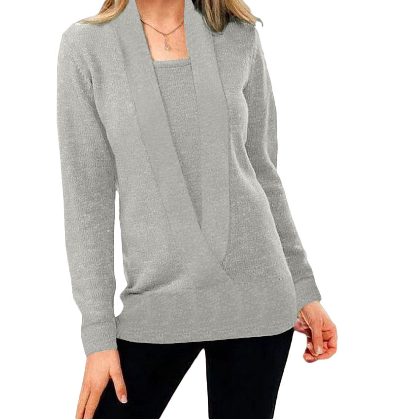 Gebreide Sweater met Diepe V-hals
