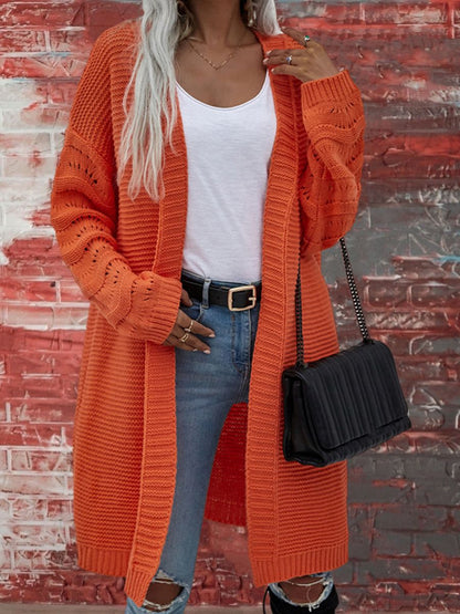 Klassieke Lange Effen Cardigan