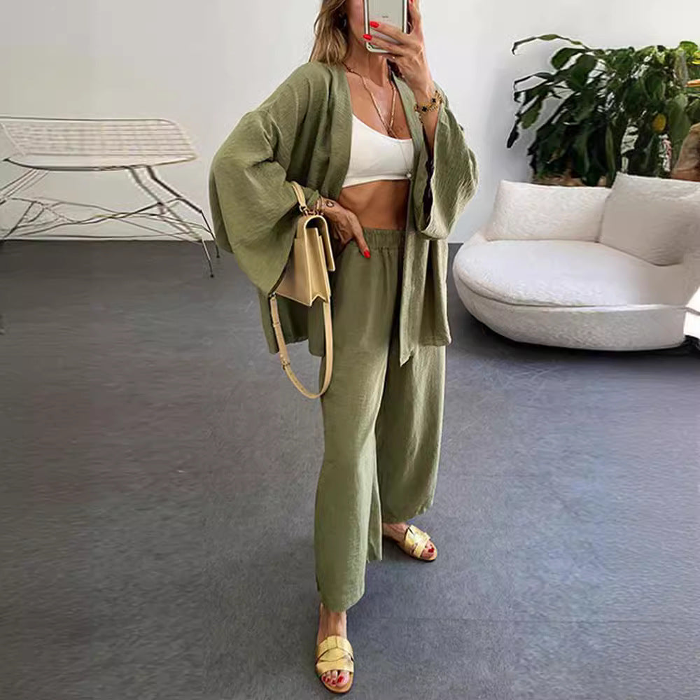 Emma Linnen Comfort Set — Vest & Broek